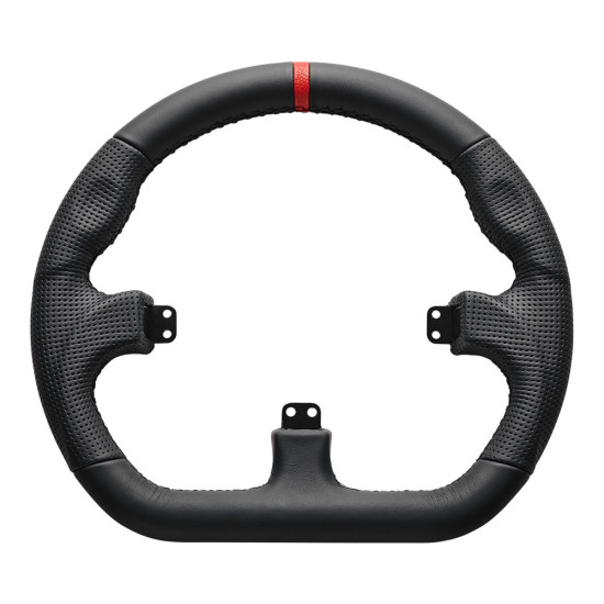 Asetek GT Lenkrad – D-Form Schwarz Leder