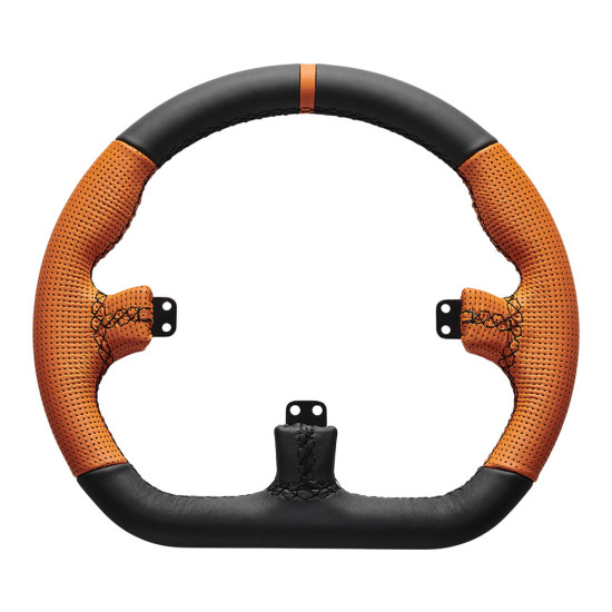 Asetek GT Lenkrad – D-Form Orange Leder
