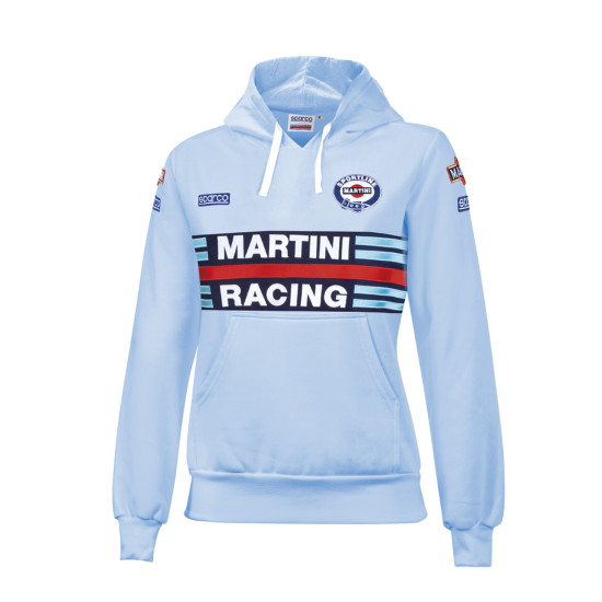 Damen Hoodie Sparco Martini Racing - Hellblau