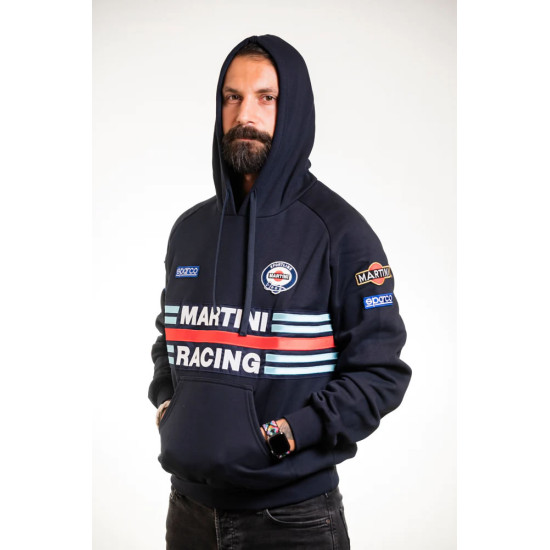 Herren Hoodie Sparco Martini Racing - Schwarz