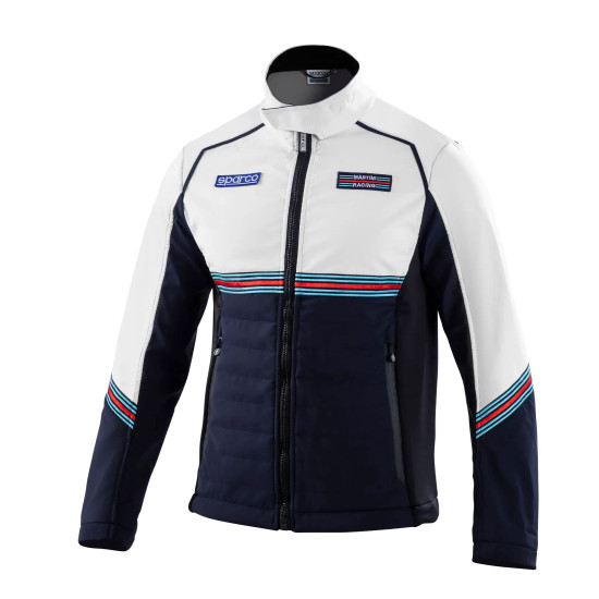 Herren Softshell Martini Racing Jacke - Weiß & Navy Blau