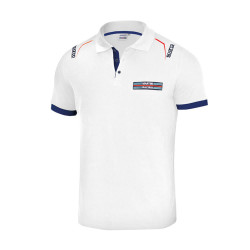 Herren Polo Stickereien Martini Racing - Weiß