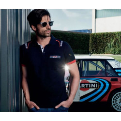 Herren Polo Stickereien Martini Racing - Navy Blau