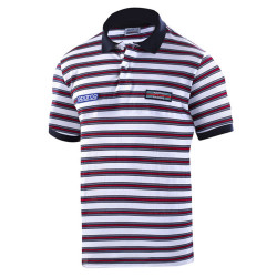 Herren Polo Gestreift Martini Racing - Weiß