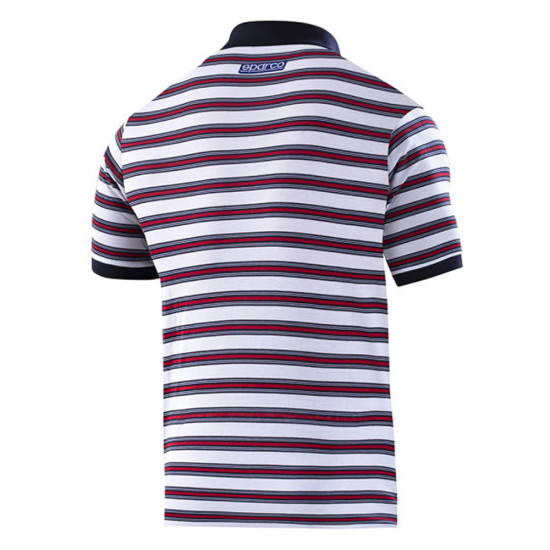 Herren Polo Gestreift Martini Racing - Weiß