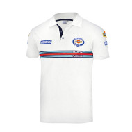 Herren Polo-Shirt Sparco Martini Racing - Weiß