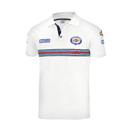 Herren Polo-Shirt Sparco Martini Racing - Weiß