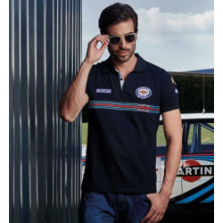 Herren Polo-Shirt Sparco Martini Racing - Schwarz