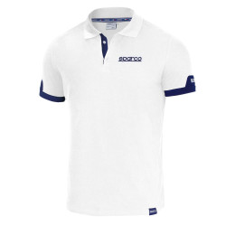 Herren Kurzarm Polo-Shirt Sparco Polo Corporate - Weiß