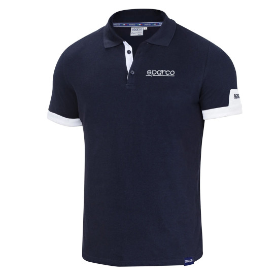 Herren Kurzarm Polo-Shirt Sparco Polo Corporate - Blau Marine