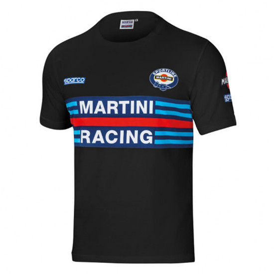Herren T-Shirt Sparco Martini Racing - Schwarz