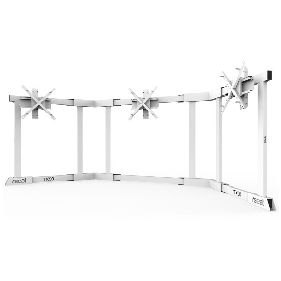 RSeat TX90 Weiß - Triple Screen TV-Ständer 65 bis 90 Zoll