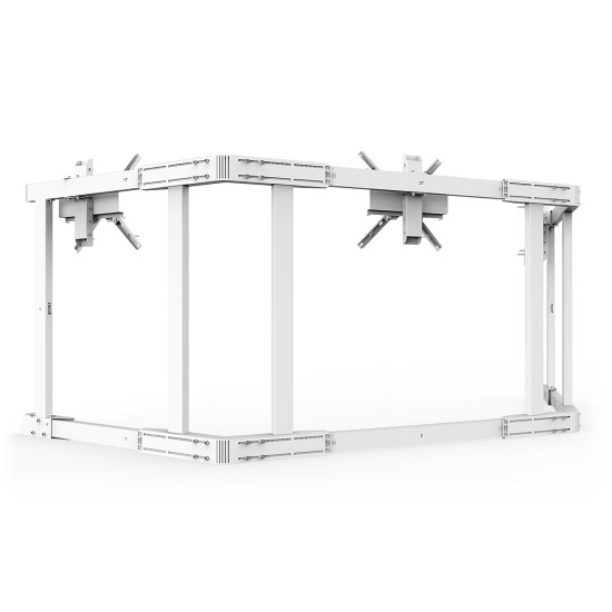 RSeat TX90 Weiß - Triple Screen TV-Ständer 65 bis 90 Zoll
