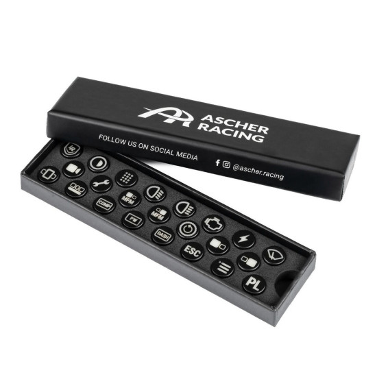 Ascher Racing Lovely Knopfkappen-Set