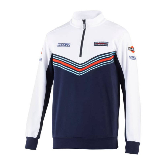 Half Zip Sweatshirt Martini Racing - Schwarz und Weiß