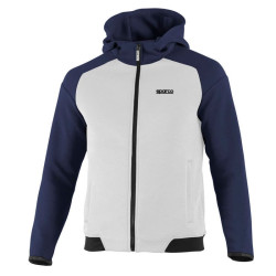 Hooded Full Zip Sweatshirt Sparco - Weiß Navy Blau