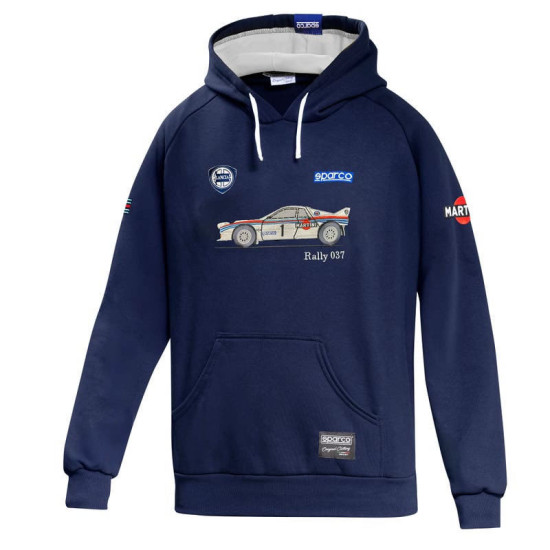 Hoodie Lancia 037 Rally Martini Racing - Marineblau