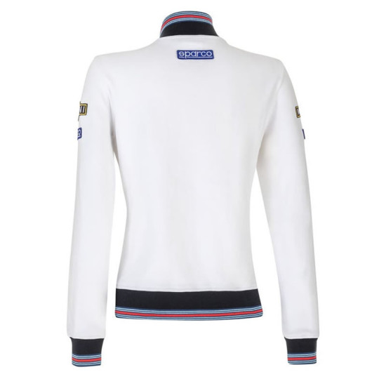 Ladies Sweatshirt mit durchgehendem Reißverschluss - Weiß