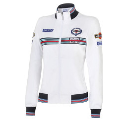 Ladies Sweatshirt mit durchgehendem Reißverschluss - Weiß