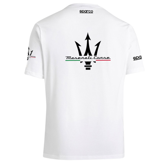 Maserati T-Shirt von Sparco - Weiß