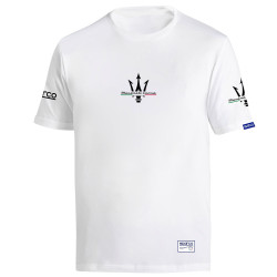 Maserati T-Shirt von Sparco - Weiß