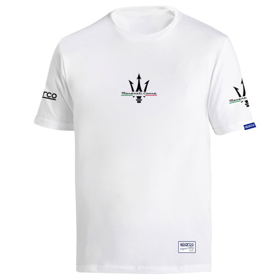 Maserati T-Shirt von Sparco - Weiß