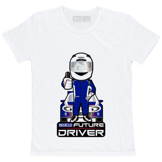 T-Shirt Future Racer von Sparco - Weiß