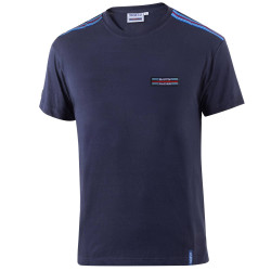 T-Shirt Martini Racing Stripes - Marineblau