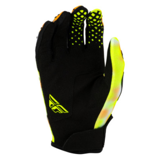 Fly Racing Kinetic Blur Handschuhe - Weiß / Hi-Vis / Orange