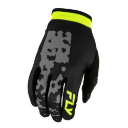 Fly Racing Lite Flake Kinderhandschuhe - Grau / Hi-Vis / Schwarz
