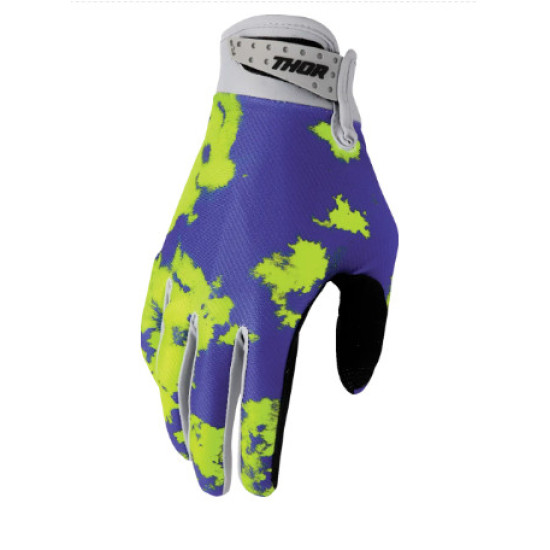 Thor Launchmode Bleach Motocross Handschuhe Grau / Acid