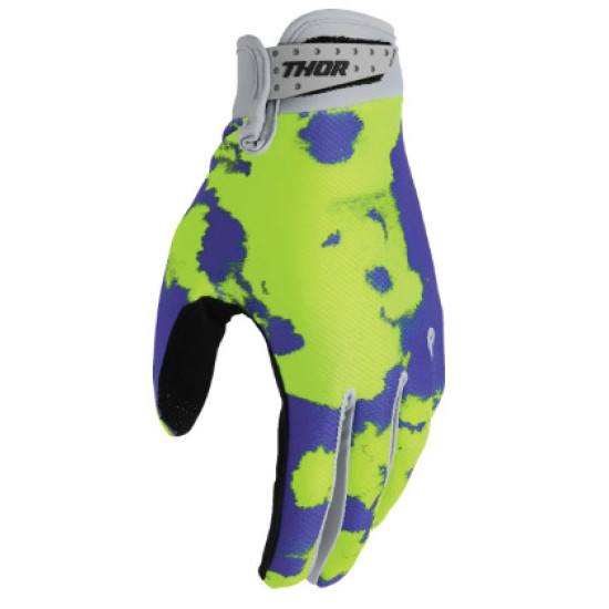 Thor Launchmode Bleach Motocross Handschuhe Grau / Acid