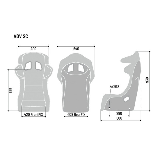 Sparco ADV-SC Sitz FIA 8862-2009