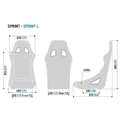 Sparco Sprint L Sitz FIA 8855-1999 - Schwarz