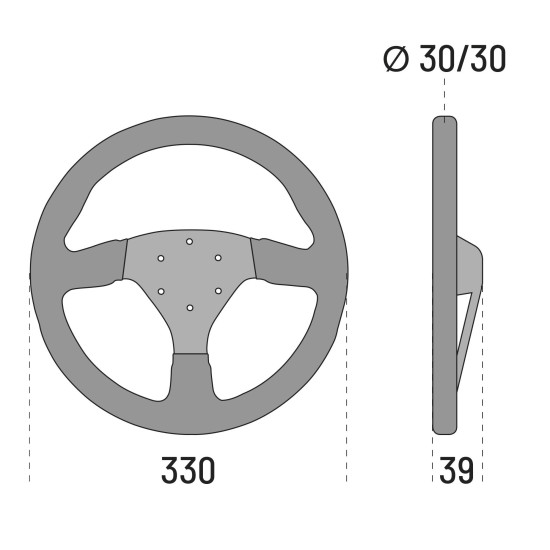 Sparco 323 Wildlederlenkrad - Schwarz