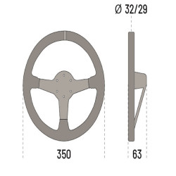 Sparco L 575 Wildleder Lenkrad