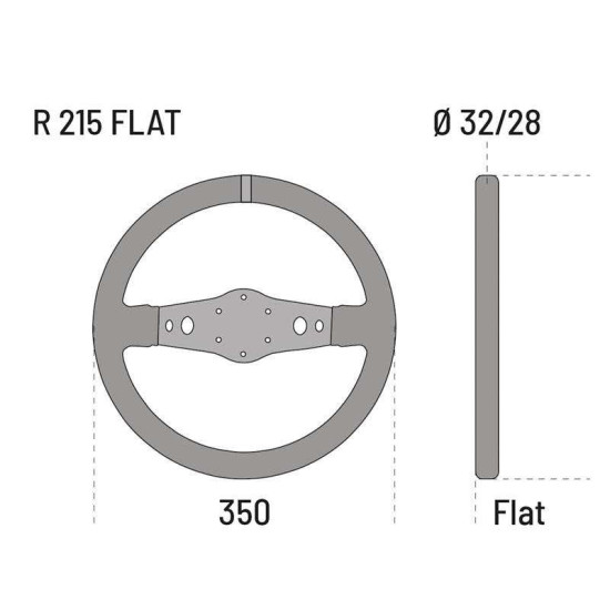 Sparco R215 Flaches Lederlenkrad