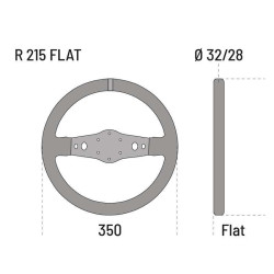 Sparco R215 Flaches Wildlederlenkrad