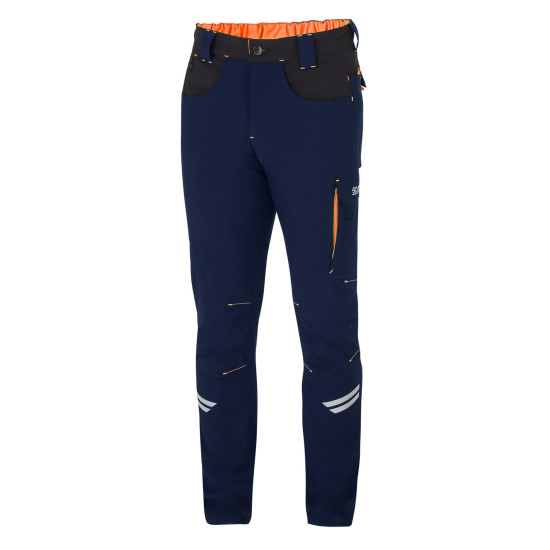 Sparco Kansas Tech Lightt Hose - Navy Blau / Fluo Orange