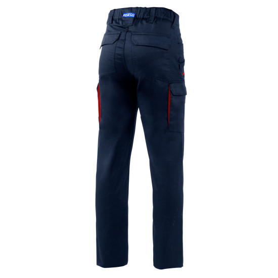 Sparco FTW Hose Vermont - Navy Blau / Rot