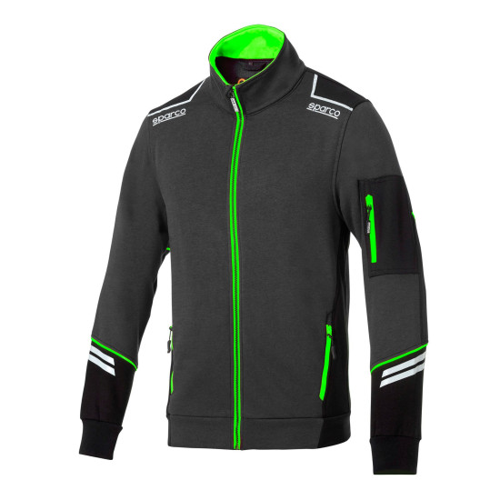 Sparco Full Zip Tech Alabama - Grau / Grün