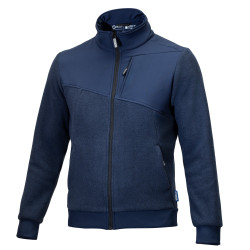 Sparco Grit Fleece Full Zip Crestone - Navy Blau