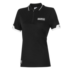 Sparco Lady Polo Zip MY2024 - Schwarz