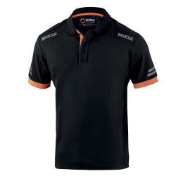 Sparco Tech Toledo Polo - Schwarz / Orange