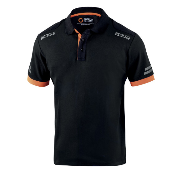 Sparco Tech Toledo Polo - Schwarz / Orange