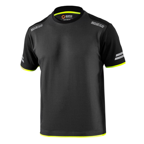 Sparco Tech Tucson T-Shirt - Schwarz / Gelb
